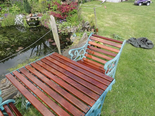 hardwood garden bench slats Sapele 1.22m (4ft) x 70mm x 30mm thick threshold - Picture 5 of 13