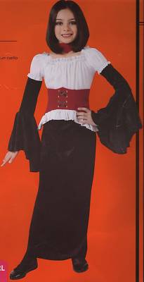 Vampiretta kleines Kostüm (4-6) Mädchen Halloween Gothic Samt Neu