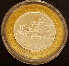 The Orleans Casino $10 Gaming Token Limited Edition/.999 Fine Silver 