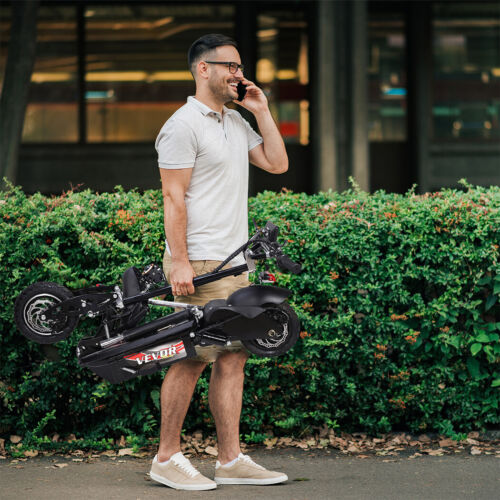 New 2000W Portable Electric Scooter Off Road 70KM/H Foldable Adult Travel Bike - Picture 4 of 19