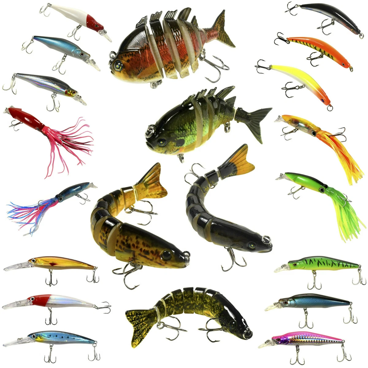 Esche da Pesca Esche d'acqua Polce d'acqua Salata, Esche Rigide