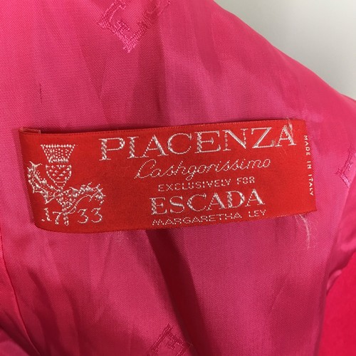 ESCADA Vintage 80s Hot Pink Oversized Jacket Blazer Angora Wool Womens 44 Large - Picture 9 of 12