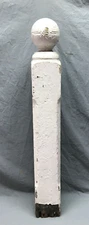 Antique Decorative Porch Wood White Newel Post Shabby 5x38 Old VTG Chic 584-24B