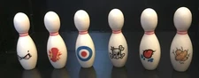 Tech Deck Dudes Six Bowling Pins Figure Toy Skateboard Fingerboard
