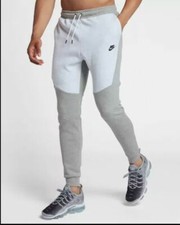 NEW MENS S SMALL NIKE TECH FLEECE JOGGERS BIRCH GRAY BLACK PANTS 805162 064