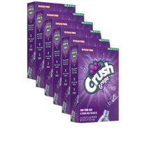 CRUSH GRAPE Drink Mix Singles to Go! (LOT OF 6) 36 Packets total, Sugar Free