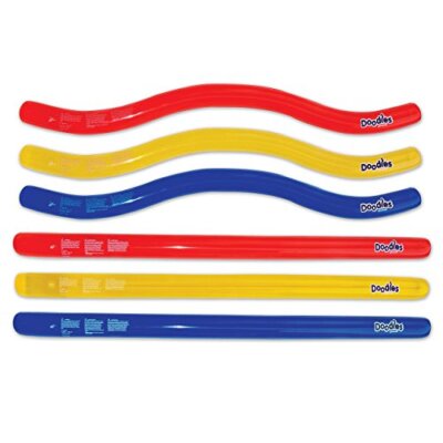 Swimline Doodles Inflatable Pool Noodle Float, 6 Count