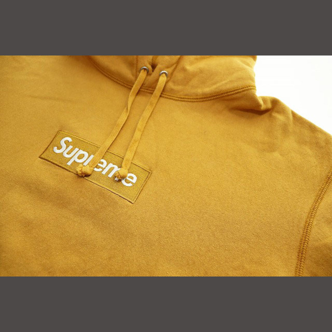 SUPREME 21AW BOX LOGO HOODED SWEEDED LIGHT MUSTARD M SUPREME 21AW BOX LOGO HOODED SWEEDED LIGHT MUSTARD M