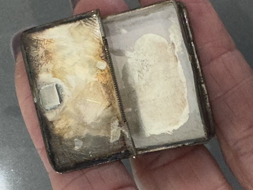 Vintage Sterling Silver Book Shaped Pill Trinket Box 1.5” - Picture 5 of 7