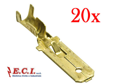 38.2000045 Faston Male 6.3mm with Tooth (20 Pieces)