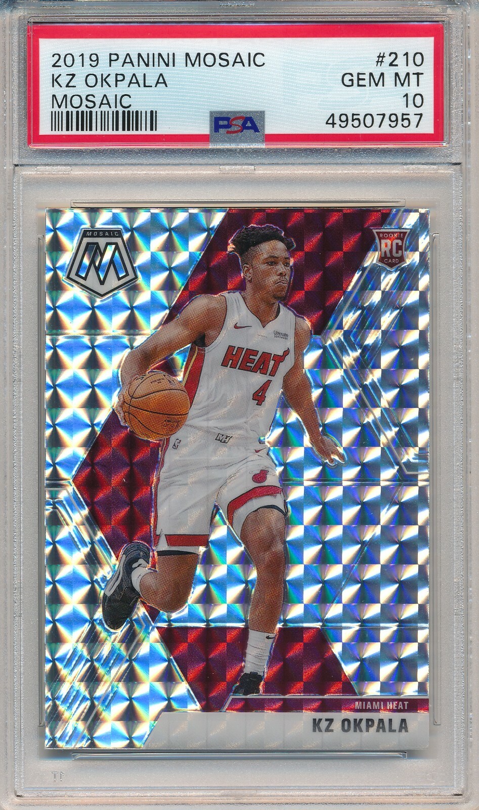 2019 PANINI MOSAIC KZ OKPALA MOSAIC #210 RC PSA 10 GEM MINT ROOKIE