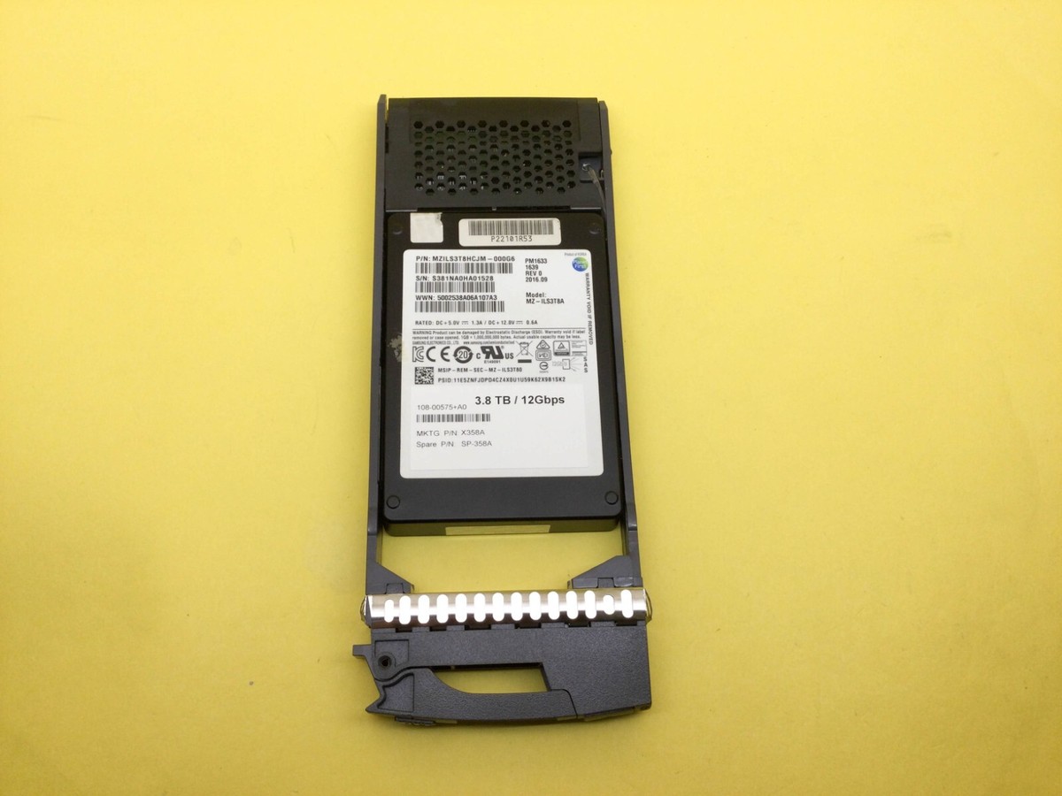 NetApp X358A 3.8TB SAS 12Gb/s 2.5'' SSD For DS2246 DS224C FAS2552