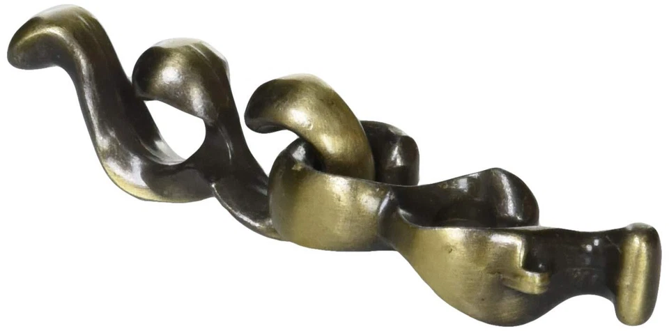 Anillo rompecabezas de metal Hanayama Hazuru fundido barroco dificultad nivel 4 modelo 2003 NUEVO Foto 3 de 3