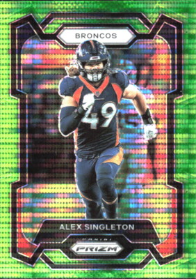 2023 Prizm Football #84 Alex Singleton Green Pulsar (C5)