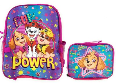 paw patrol book bolsa with lunch box