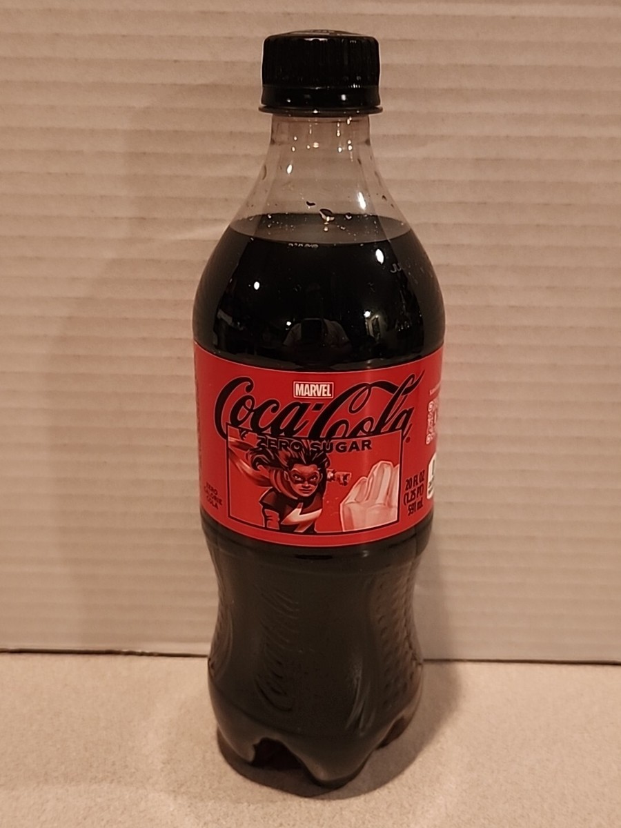 Coca-Cola MS. MARVEL Coke Zero Sugar 20 0z Bottle Sealed Cap Coca-Cola MS. MARVEL Coke Zero Sugar 20 0z Bottle Sealed Cap