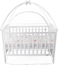 Babyhood Cot Canopy Net, Compact, White