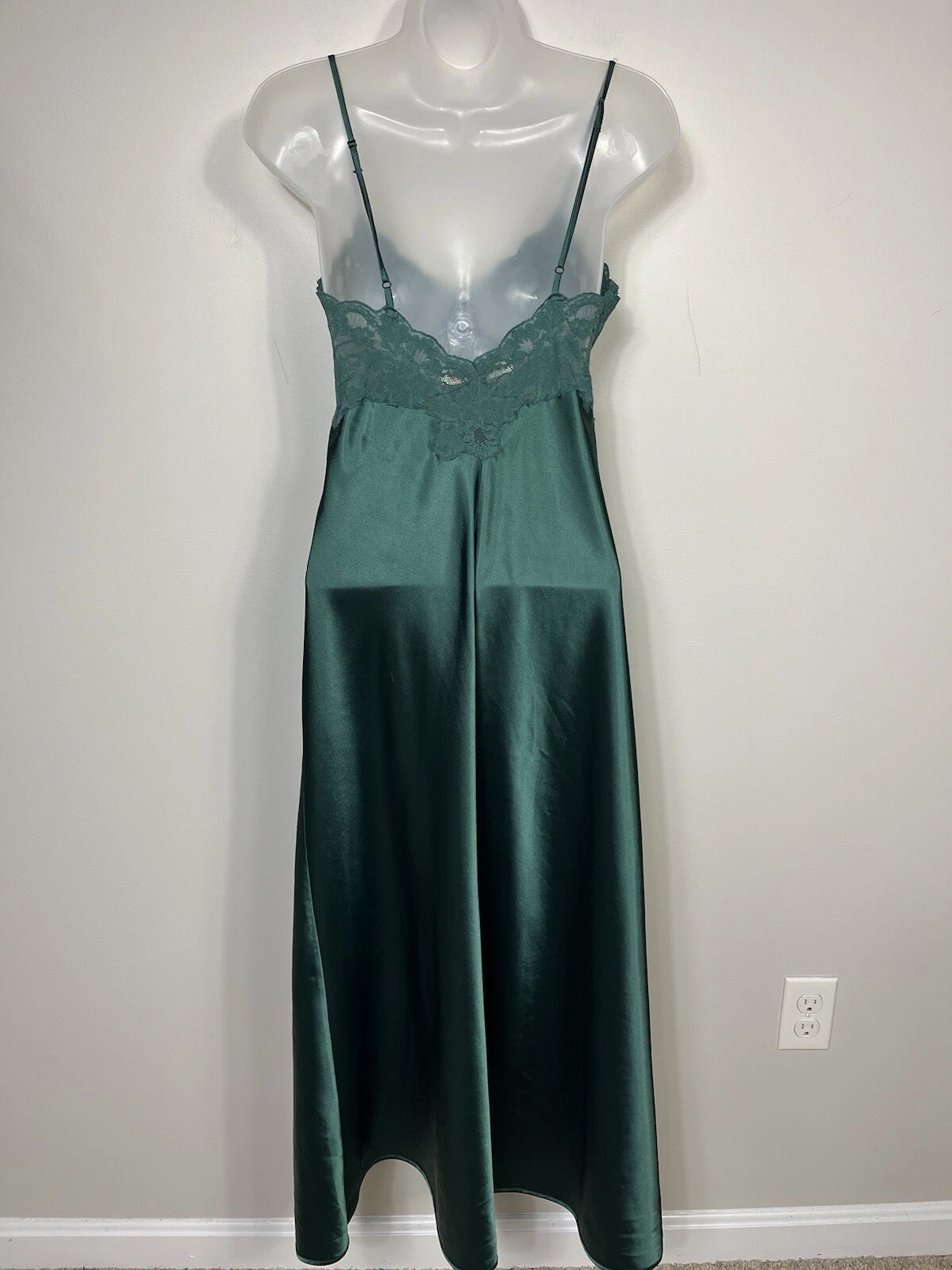 UNDERCOVER Abito donna Victoria Secret raso piccolo verde maxi slip Y2K bordo pizzo
