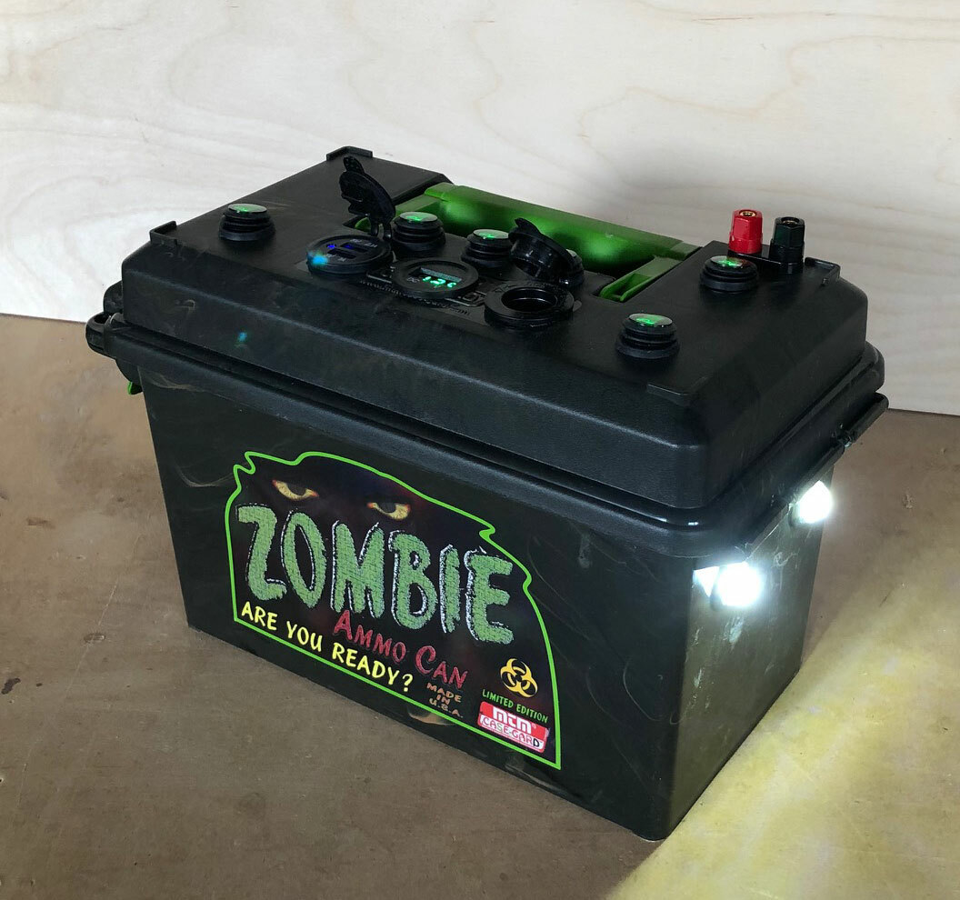 12v POWER BOX Ice Fishing Kayaking Camping Emergency Power Lights USB