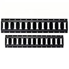 2PC 36" Horizontal E-Track Rails - Black Powder Coated for Trailer Tie Downs