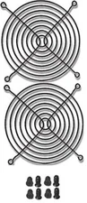 120mm Black Fan Grill / Guard with screws (2 pack)