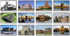 FRIDGE MAGNET - UK CASTLES - (Various Design) - Large British England