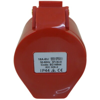 16 Amp 5 Pin Red Three Phase 415V CEE Industrial Connector IEC CEE Plug Socket E