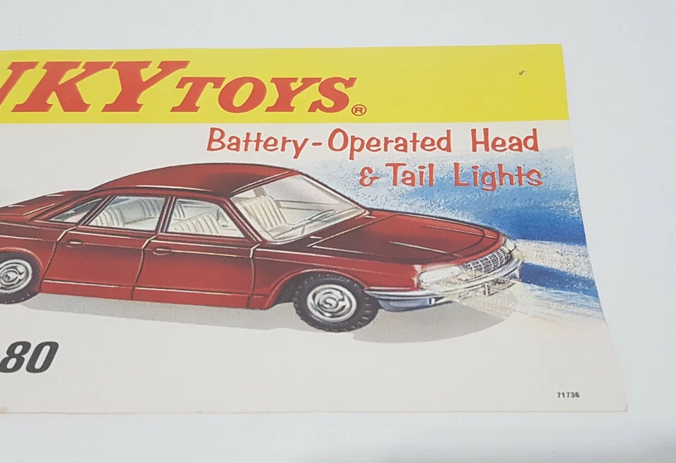Dinky Toys No. 176, NSU Rop 80 Car, Shop Display Sign, Superb Nr Mint Condition - Image 3 of 4