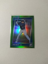 2021 Donruss Optic Rated Rookie Green Prizm #60 Evan White Seattle Mariners