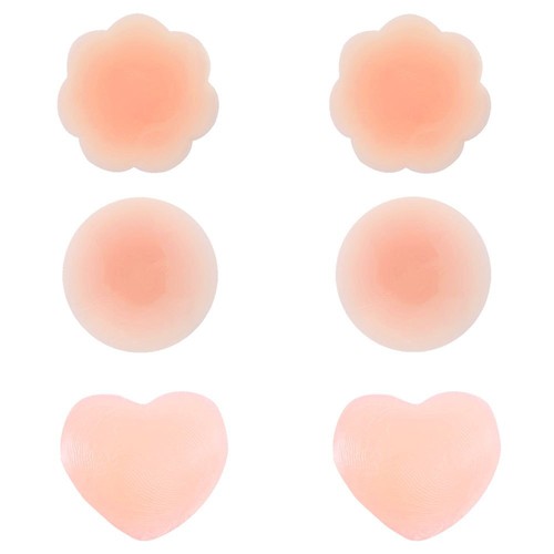 Silicone Nipple Cover Pasties Reusable Breast Bra petal Gel Pad Stick On UK* - Picture 2 of 5