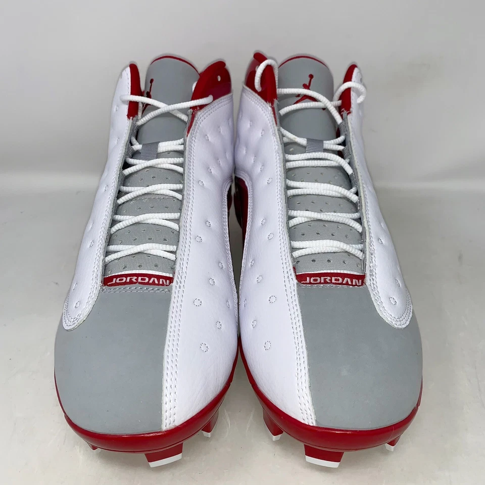 Botines de béisbol Air Jordan 13 MCS 'Rojo cereza' blancos, talla 9,5 AJ8016-126 NUEVOS EN CAJA Foto 2 de 4