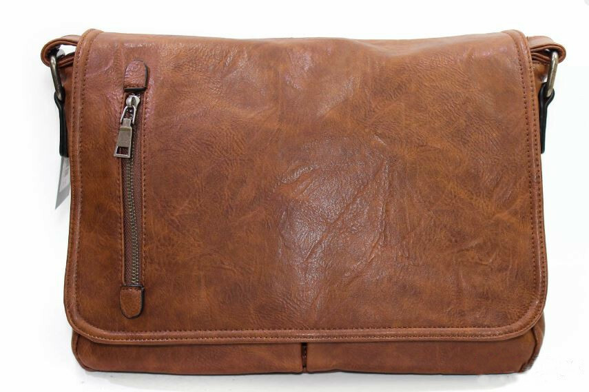 Borsa Uomo Originale Marrone Vintage Messenger A Tracolla Laptop - Foto 6