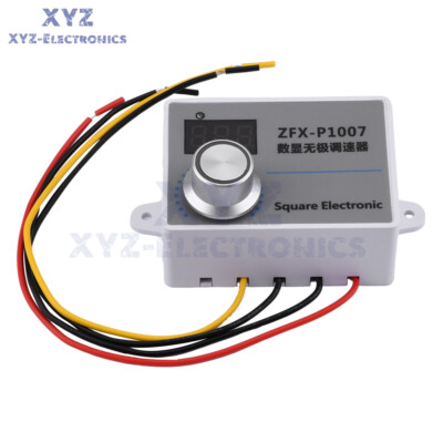 AC 220V 500W Adjustable Speed Controller Digital Motor Reducer Speed Regulator