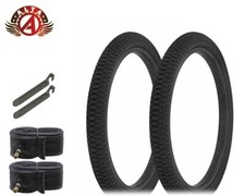 PAIR Bicycle Bike Tires Tubes Levers 20x 1.95 BMX ALTA X-CROSS THREAD Black.
