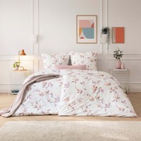 Estella Mako Jersey BettwäSche 155X220 Thalia Aubergine BläTterranke 6621-670