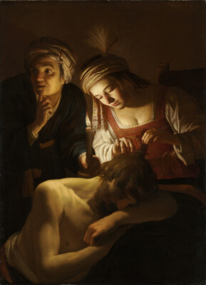 Samson und Delilah (um 1616) Gerard van Honthorst (niederländisch, 1592   1656).jpg