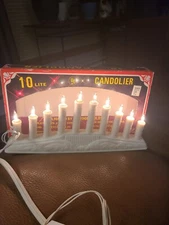 Vintage 1985 Candolier 10 Light Mini Electric Candolier Original Box  6' cord