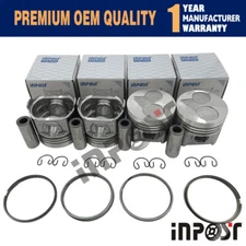 New 4 Set For Kubota Engine V2203V V2203-M STD Piston Set (Pin & Clip) with Ring