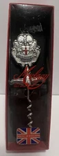 VTG Mowbray Souvenir Enameled Cross Metal Plated Corkscrew Wine Opener New NIB