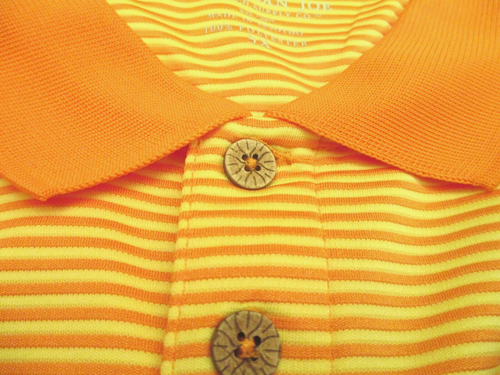 Caribbean Joe Island Supply Co. Polo Golf Shirt Men's 3X Orange Striped NWOT - Bild 4 von 7