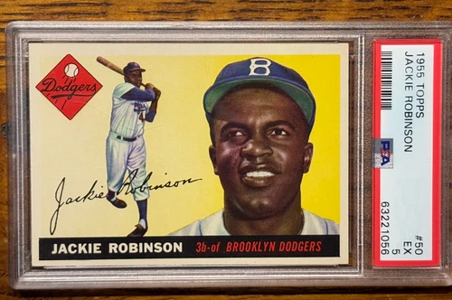 1955 TOPPS JACKIE ROBINSON #50 PSA 5 EX HIGH END