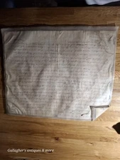 Antique Unknown Document  1700's Ink On Paper Ephemera Lexington Nc Large