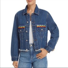 Sunset + Spring Rainbow Pride Jeans Jacket Size S New Retail $98