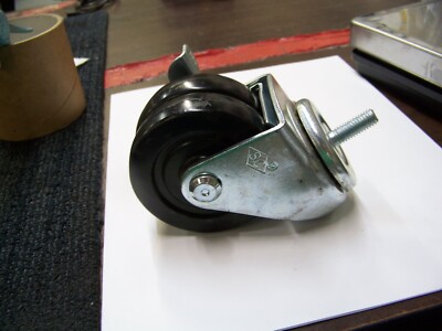SC 3' Double Wheel Stem Caster with Brake Rigid New
