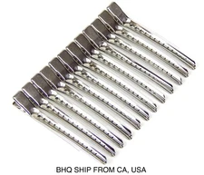 12 PCs Professional Hairdressing Salon Hair Styling Steel Silver Duck