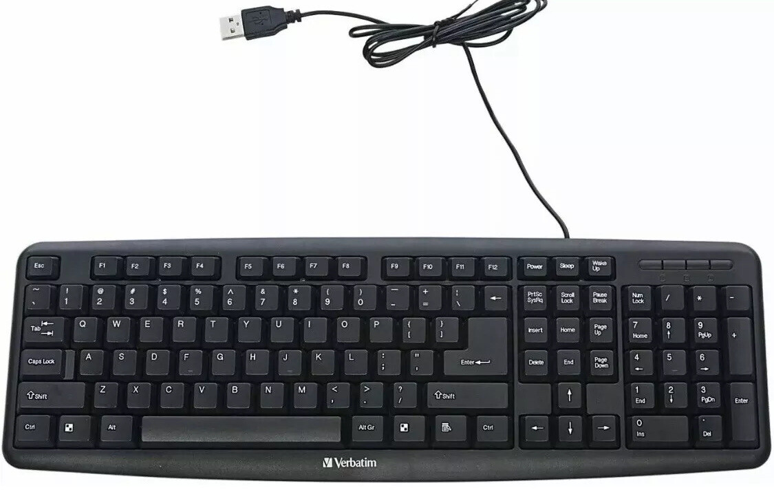 Ｍｍｍu VERBATIM(R) 99201 Verbatim Slimline Corded USB Keyboard | eBay