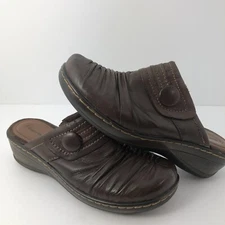 Bare Traps Poetta Clogs Womens 9 1/2 M Brown /Slip On Shoes/slides