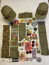 Over 50 Vintage Boy Scout Merit Badges, Sashes And More.