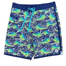 Men's Vineyard Vines Dolphin Fish Wave Laser Cut Board Shorts Style 1M0405 SZ 28