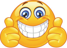 Aufkleber Grinse Smiley Daumen hoch Smily Autoaufkleber Sticker Konturschnitt